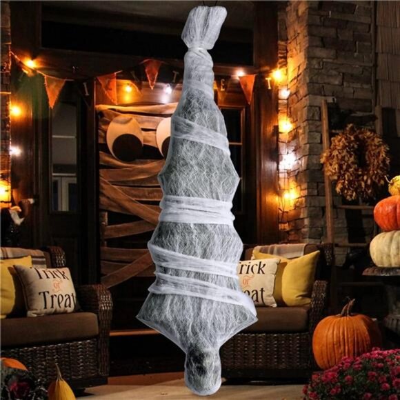 Halloween Decorations Hanging Cocoon Corpse, 72 Inch Life Size Halloween Corpse - Picture 2 of 8